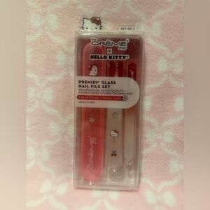 Crème Shop x Hello Kitty Premium Glass Nail File Set - Red and White
